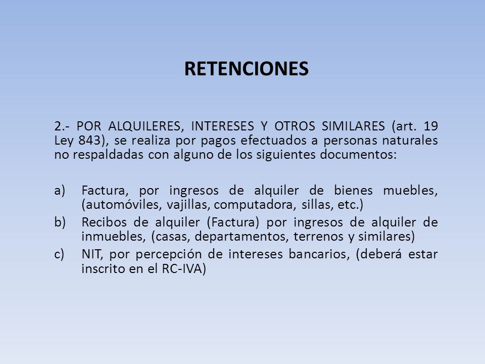 RETENCIONES
