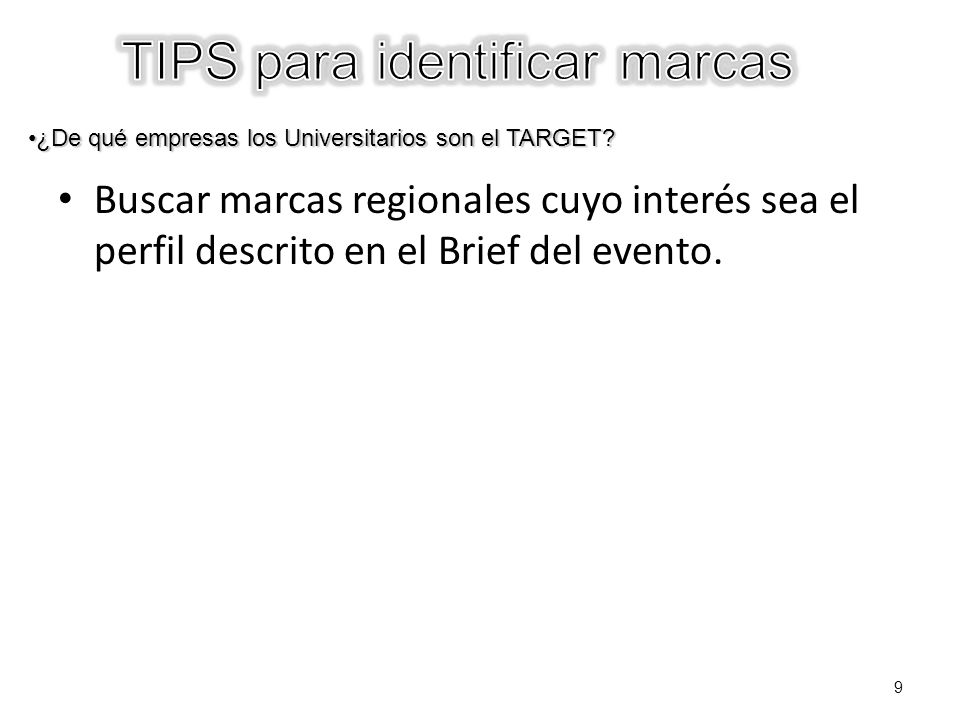 TIPS para identificar marcas