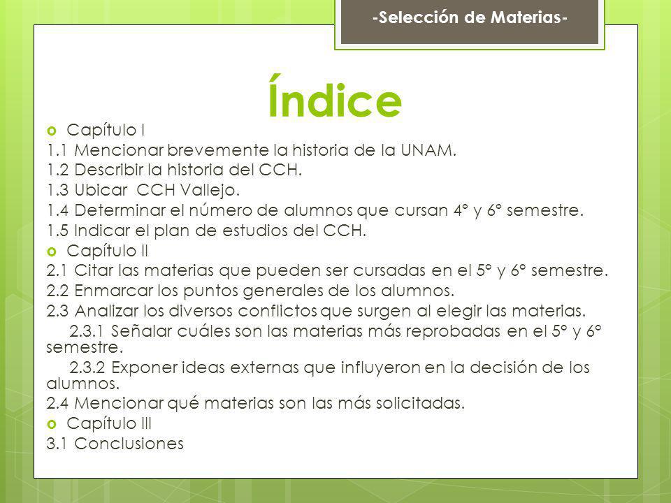 -Selección de Materias-