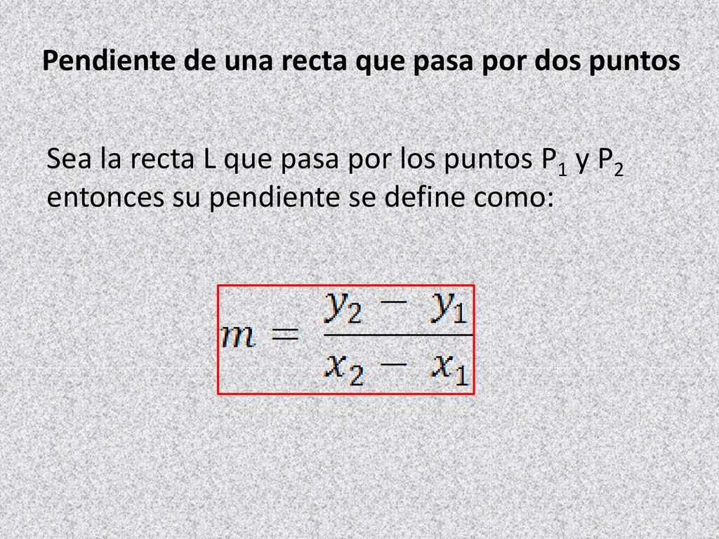 Pendiente de una recta que pasa por dos puntos