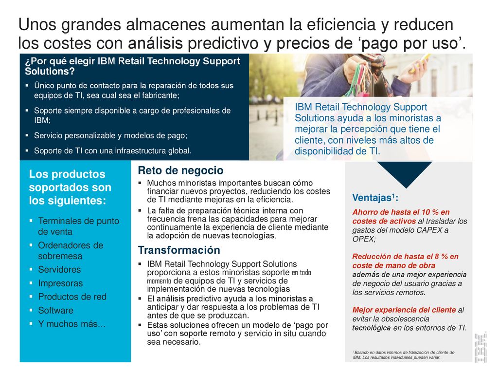 Unos grandes almacenes aumentan la eficiencia y reducen los costes con análisis predictivo y precios de ‘pago por uso’.