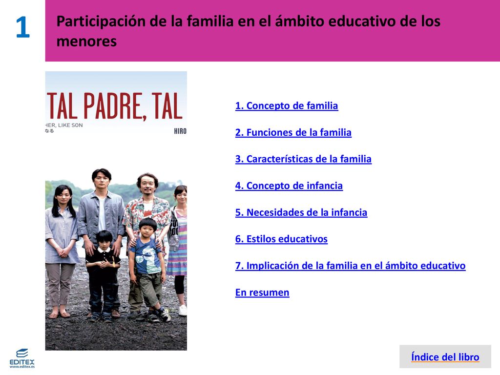 Participación de la familia en el ámbito educativo de los menores
