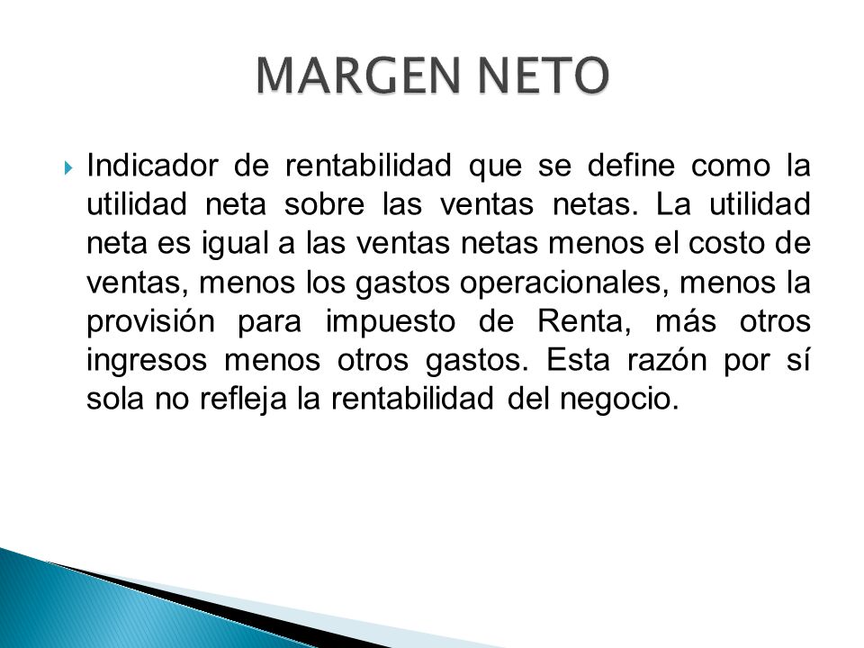MARGEN NETO