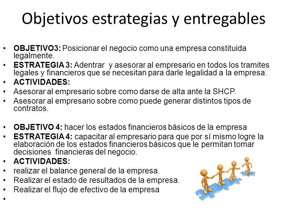 Objetivos estrategias y entregables
