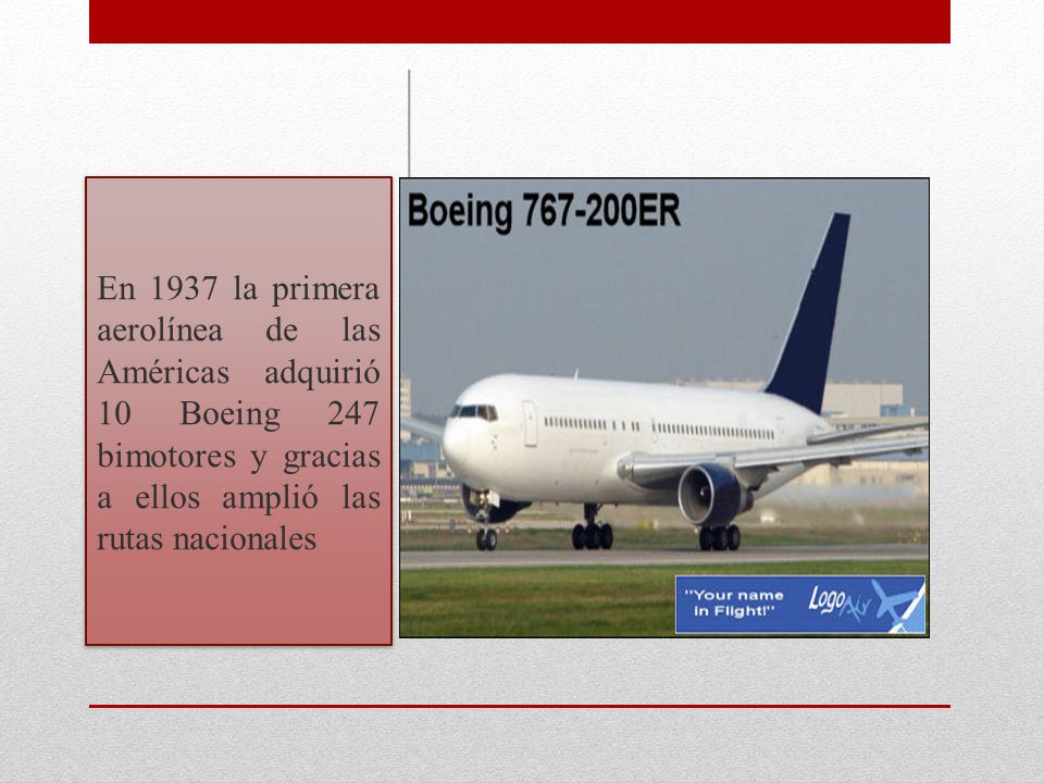 En 1937 la primera aerolínea de las Américas adquirió 10 Boeing 247 bimotores y gracias a ellos amplió las rutas nacionales