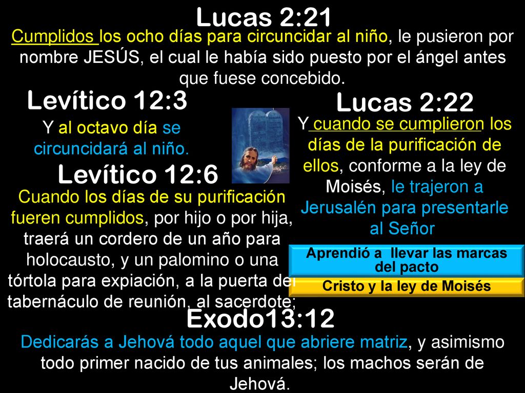 Aprendió a llevar las marcas del pacto Cristo y la ley de Moisés