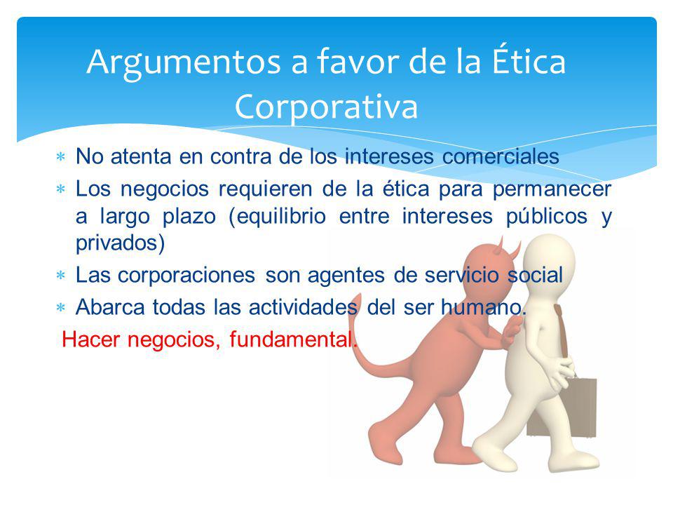 Argumentos a favor de la Ética Corporativa