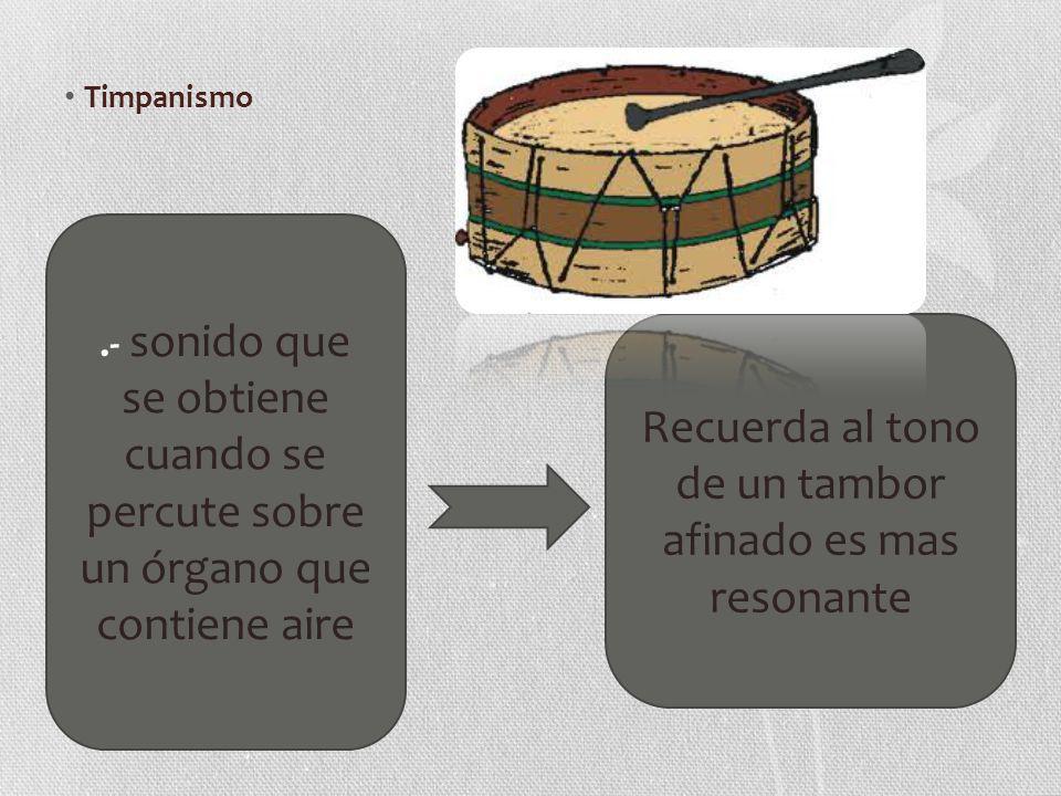 Recuerda al tono de un tambor afinado es mas resonante