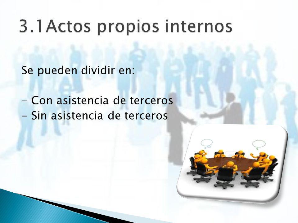 3.1Actos propios internos