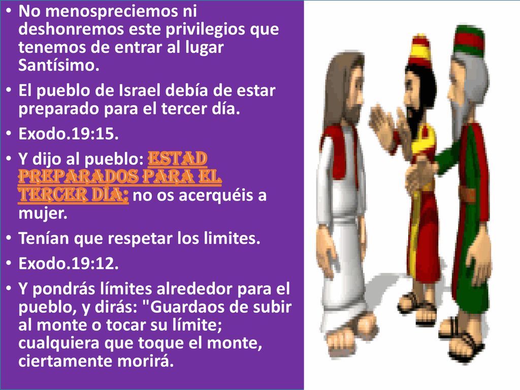 No menospreciemos ni deshonremos este privilegios que tenemos de entrar al lugar Santísimo.