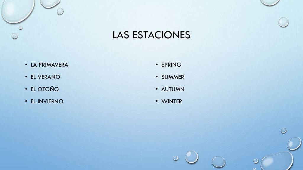Las Estaciones La Primavera El Verano El otoÑo El Invierno Spring
