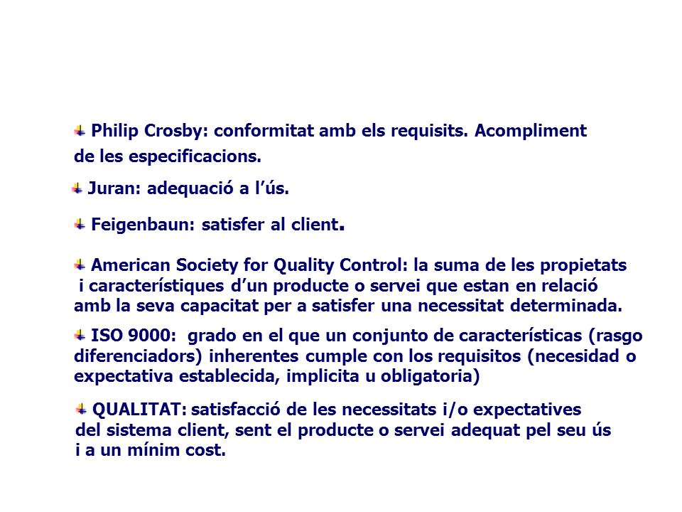 Philip Crosby: conformitat amb els requisits