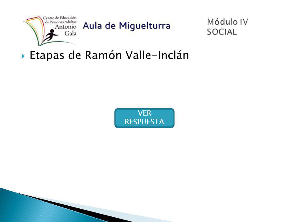 Etapas de Ramón Valle-Inclán