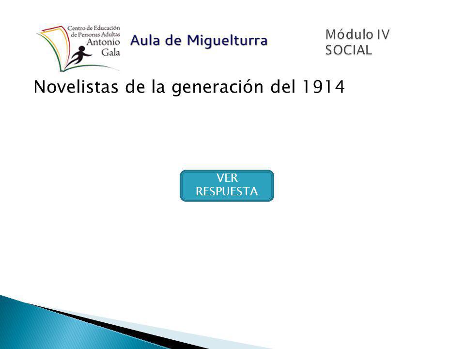 Novelistas de la generación del 1914