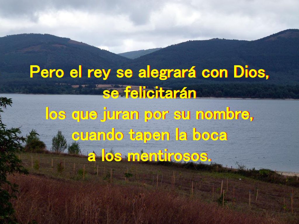 Pero el rey se alegrará con Dios, los que juran por su nombre,