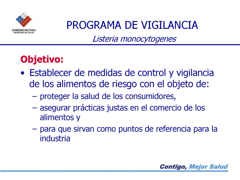 PROGRAMA DE VIGILANCIA Listeria monocytogenes