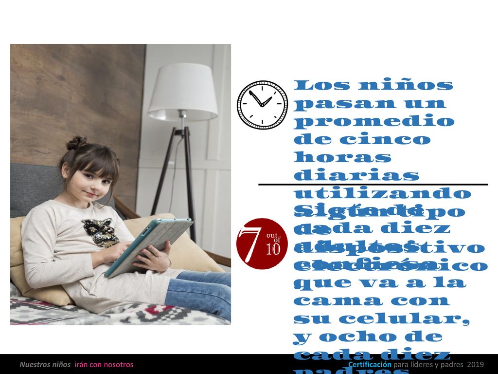 Los niños pasan un promedio de cinco horas diarias utilizando algún tipo de dispositivo electrónico.