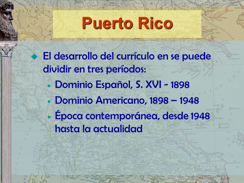 El desarrollo del currículo en se puede dividir en tres períodos:
