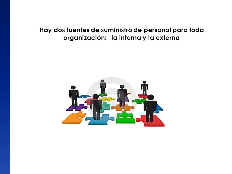 Hay dos fuentes de suministro de personal para toda organización: la interna y la externa