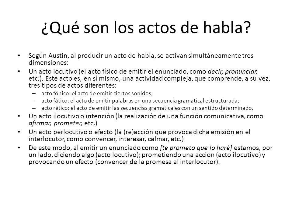 ¿Qué son los actos de habla
