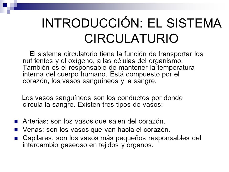 INTRODUCCIÓN: EL SISTEMA CIRCULATURIO