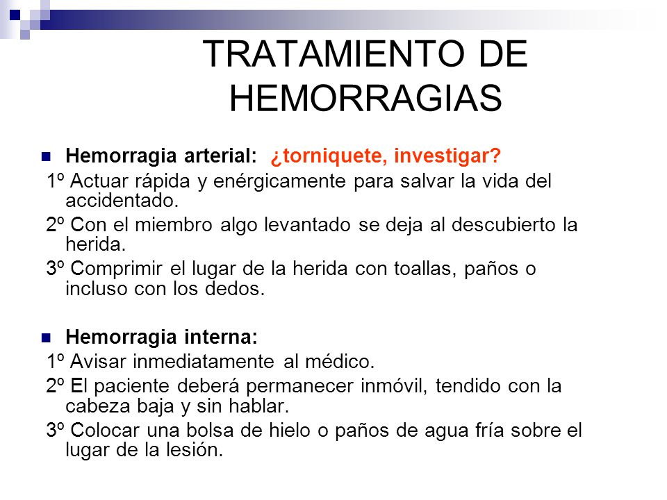 TRATAMIENTO DE HEMORRAGIAS