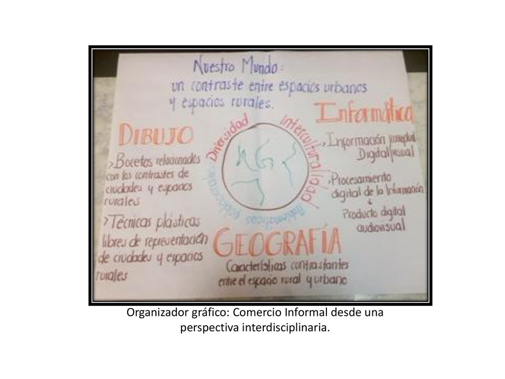 Organizador gráfico: Comercio Informal desde una perspectiva interdisciplinaria.