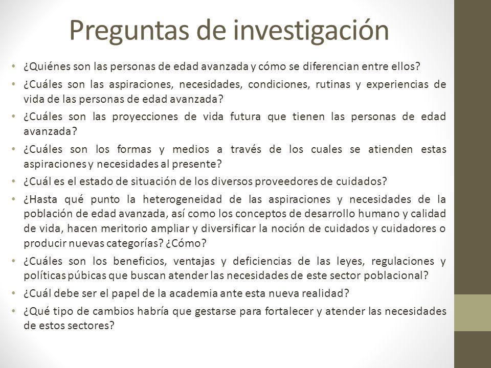 Preguntas de investigación