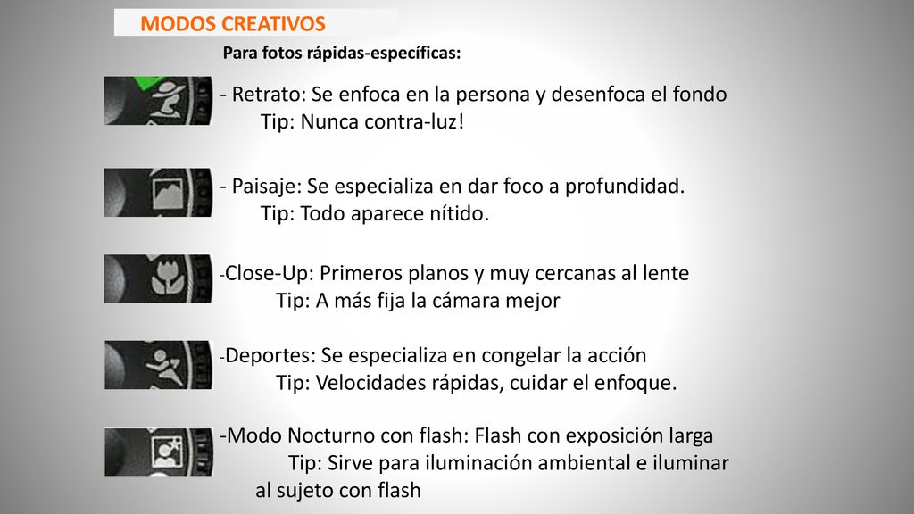 - Retrato: Se enfoca en la persona y desenfoca el fondo
