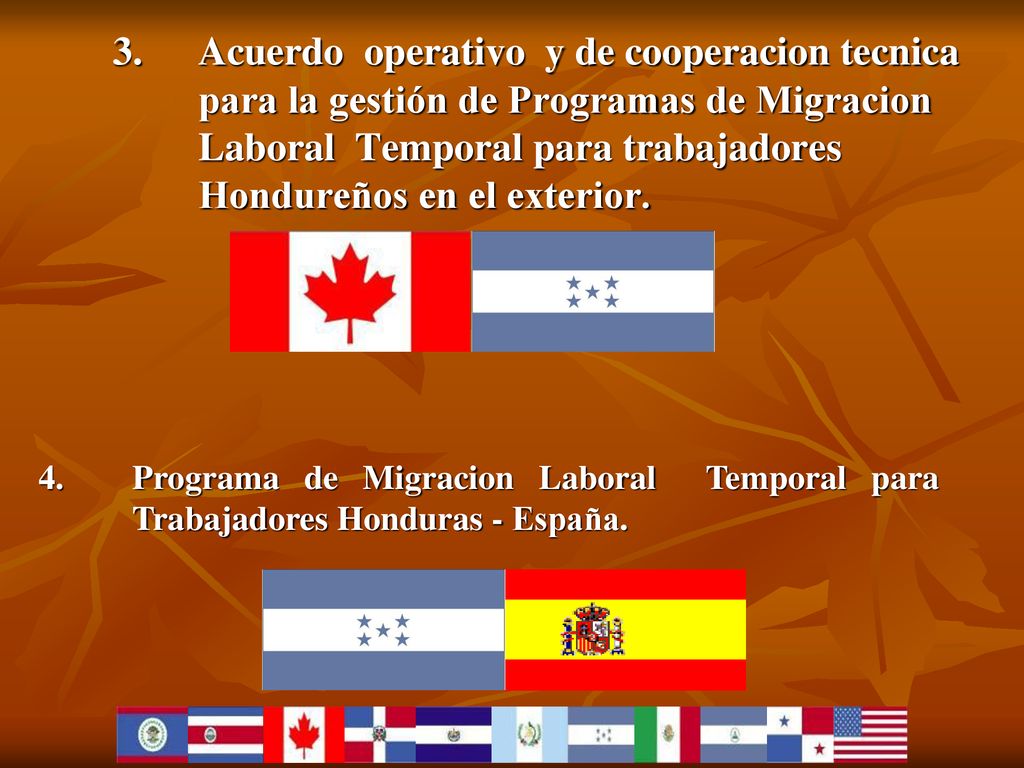 Acuerdo operativo y de cooperacion tecnica para la gestión de Programas de Migracion Laboral Temporal para trabajadores Hondureños en el exterior.