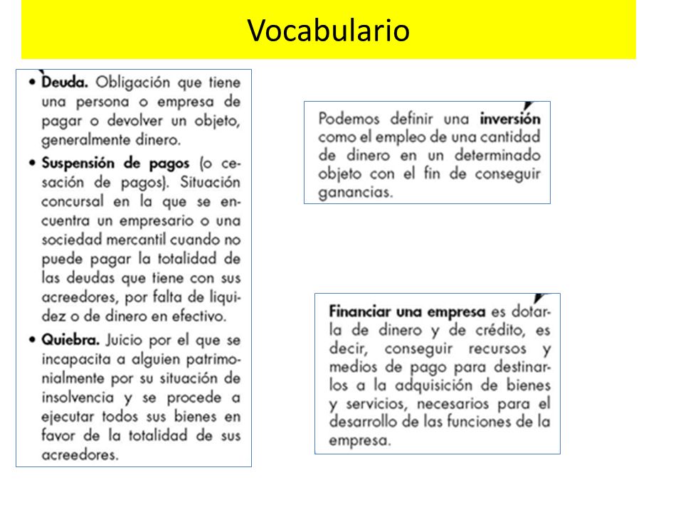 Vocabulario
