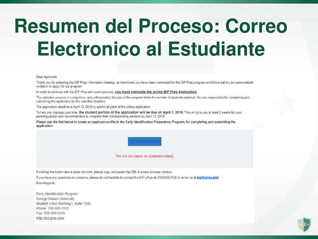 Resumen del Proceso: Correo Electronico al Estudiante