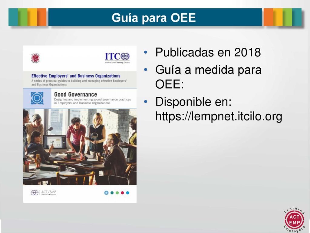 Guía para OEE Publicadas en 2018 Guía a medida para OEE: Disponible en: