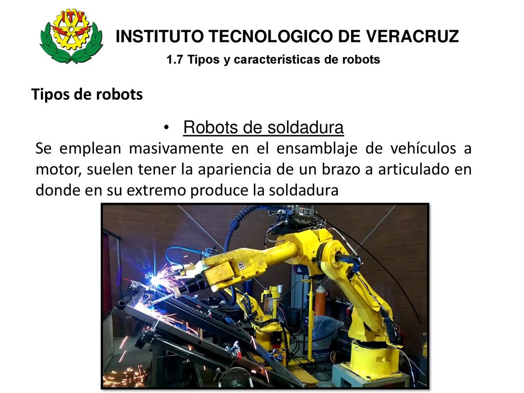 Tipos de robots Robots de soldadura