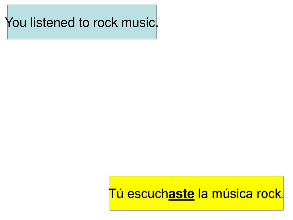 You listened to rock music.