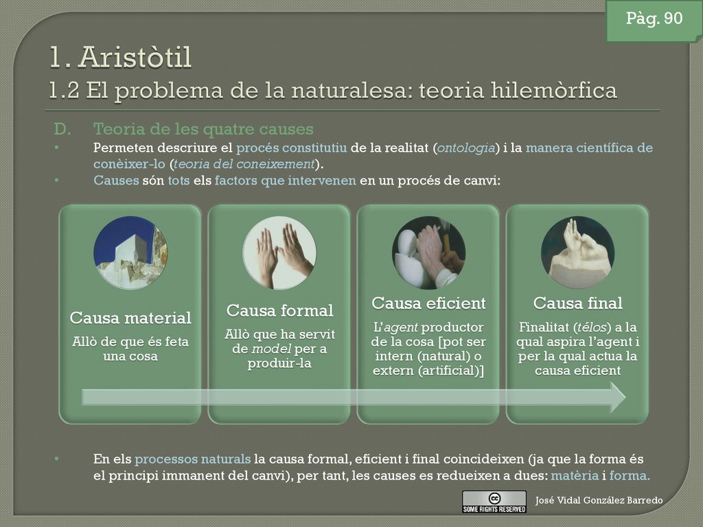1. Aristòtil 1.2 El problema de la naturalesa: teoria hilemòrfica