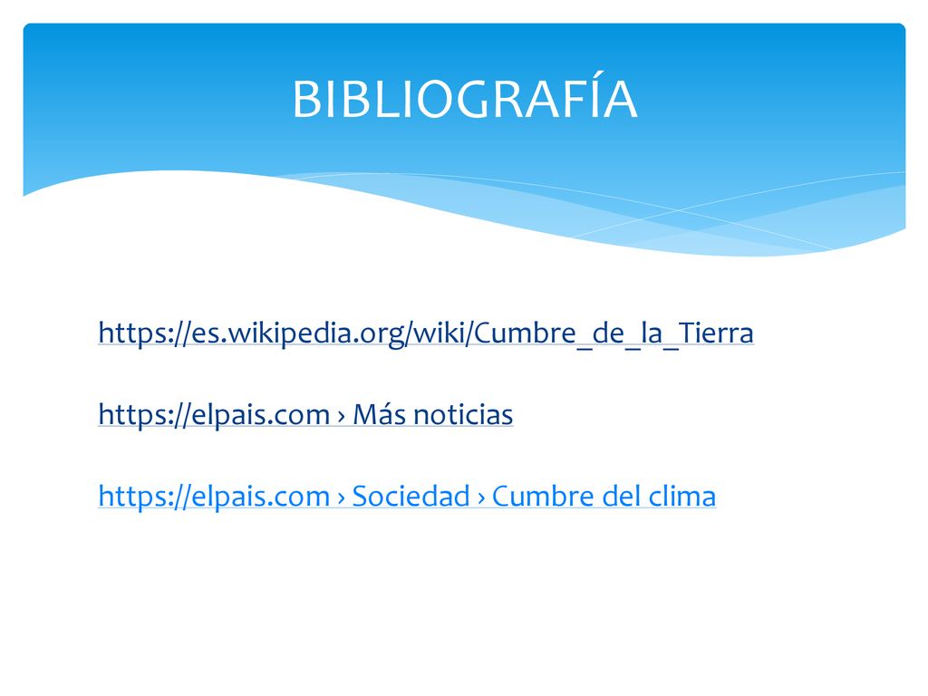 BIBLIOGRAFÍA     › Más noticias   › Sociedad › Cumbre del clima