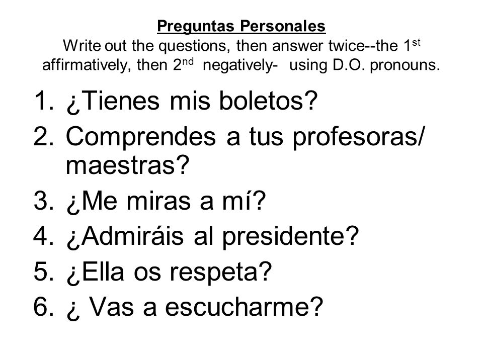Comprendes a tus profesoras/ maestras ¿Me miras a mí