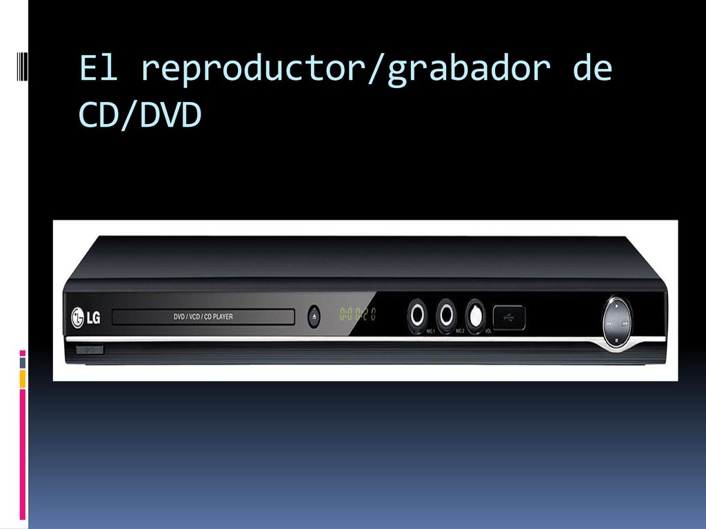 El reproductor/grabador de CD/DVD