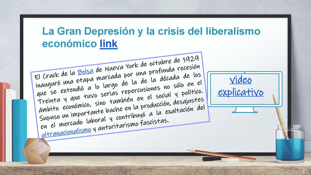 La Gran Depresión y la crisis del liberalismo económico link