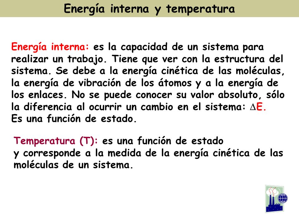 Energía interna y temperatura