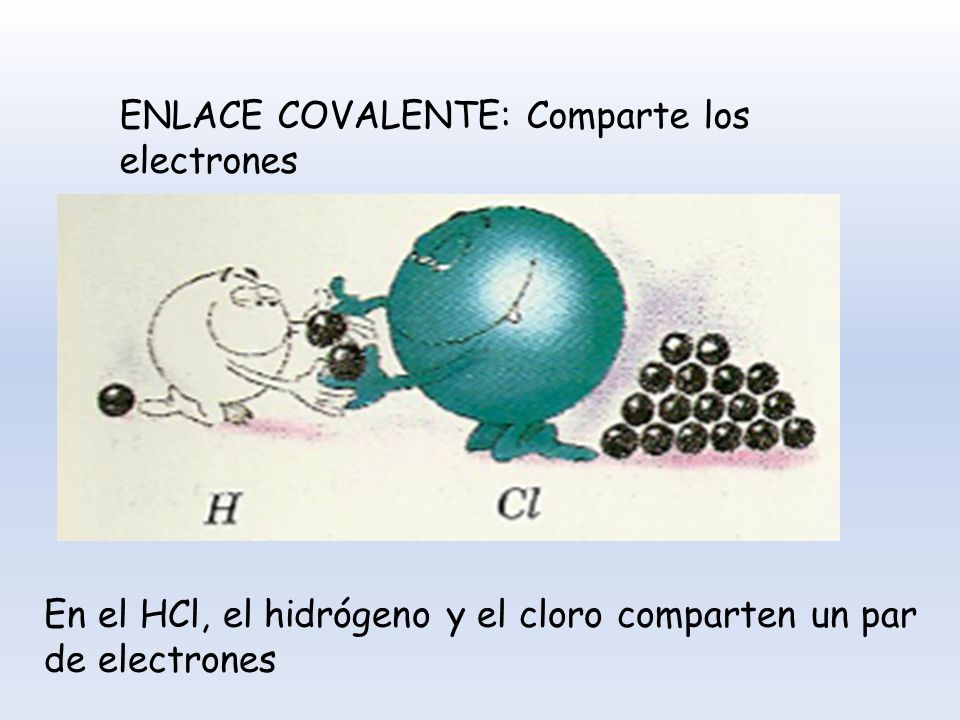ENLACE COVALENTE: Comparte los electrones
