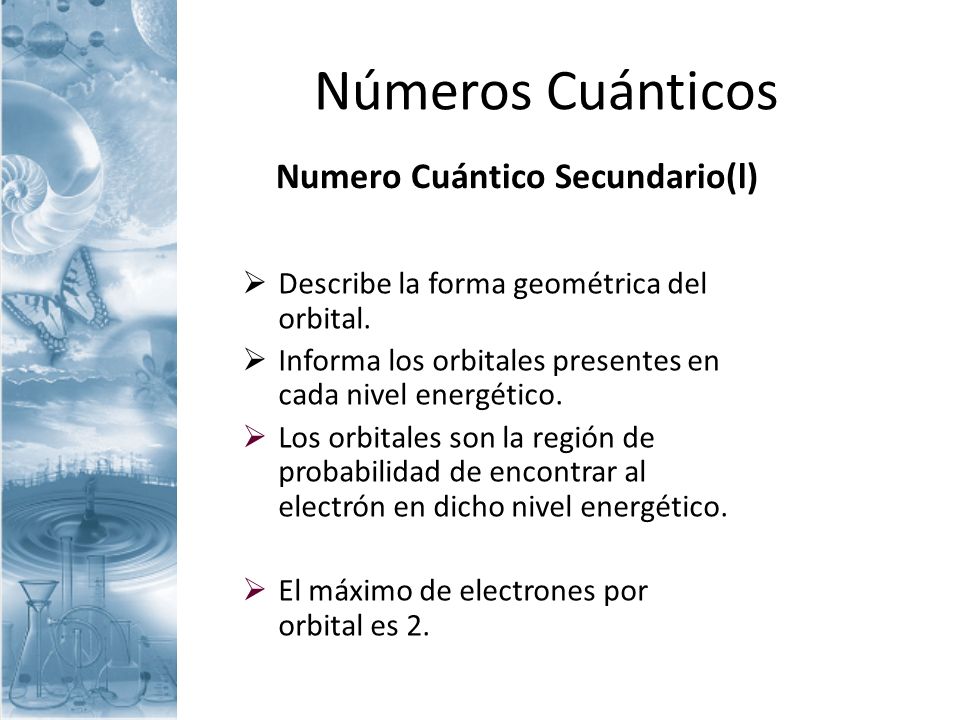 Numero Cuántico Secundario(l)