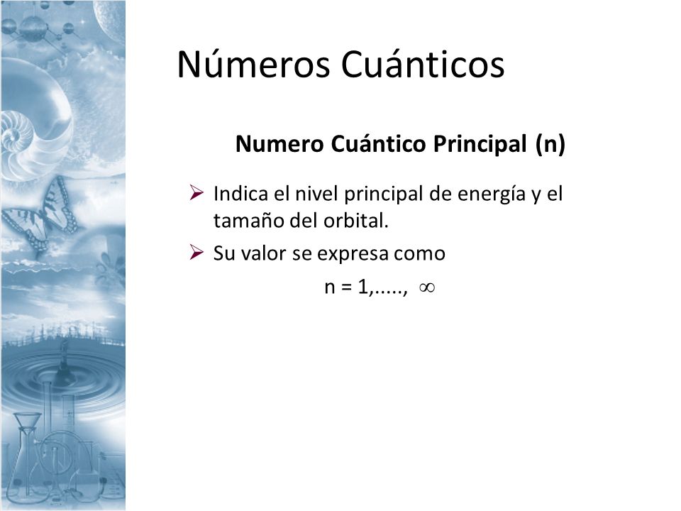 Numero Cuántico Principal (n)