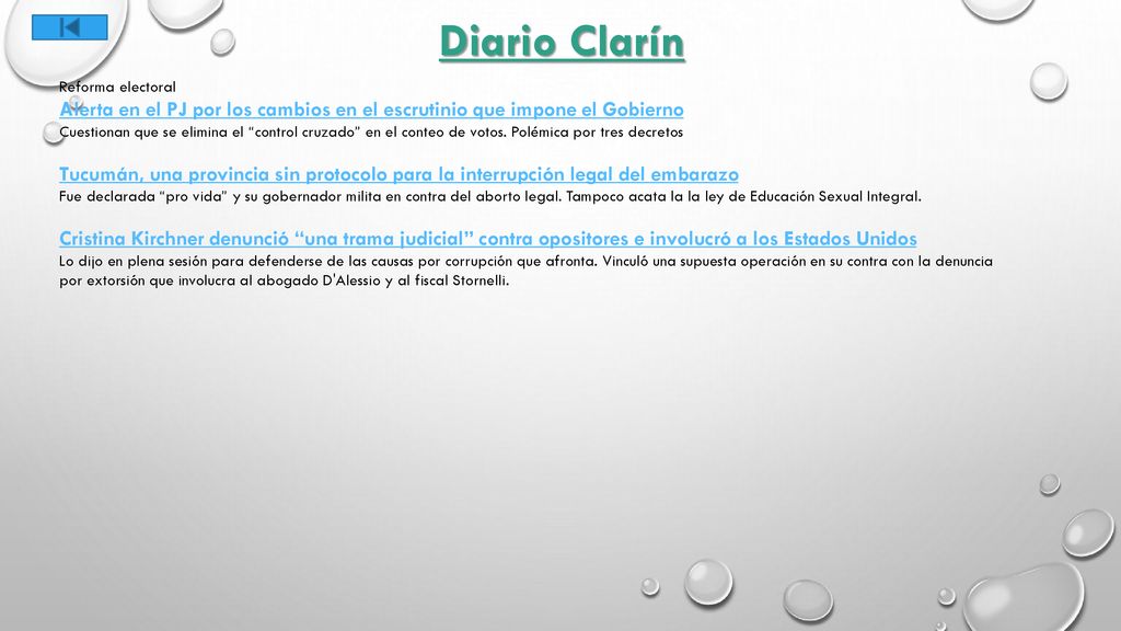 Diario Clarín Reforma electoral. Alerta en el PJ por los cambios en el escrutinio que impone el Gobierno.