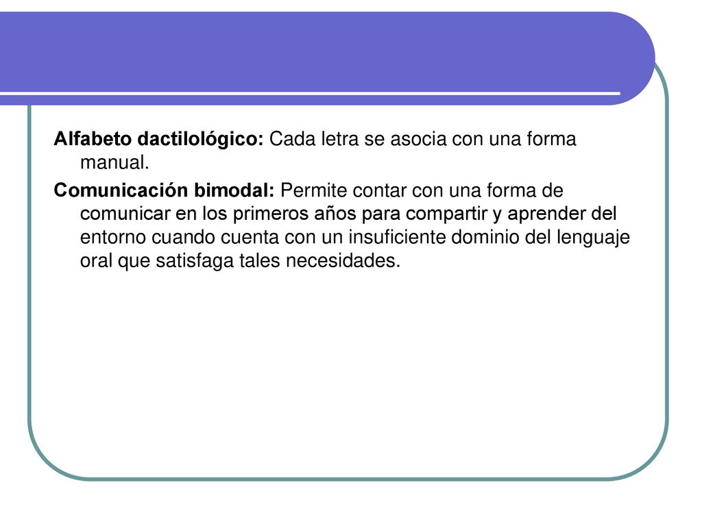 Alfabeto dactilológico: Cada letra se asocia con una forma manual.