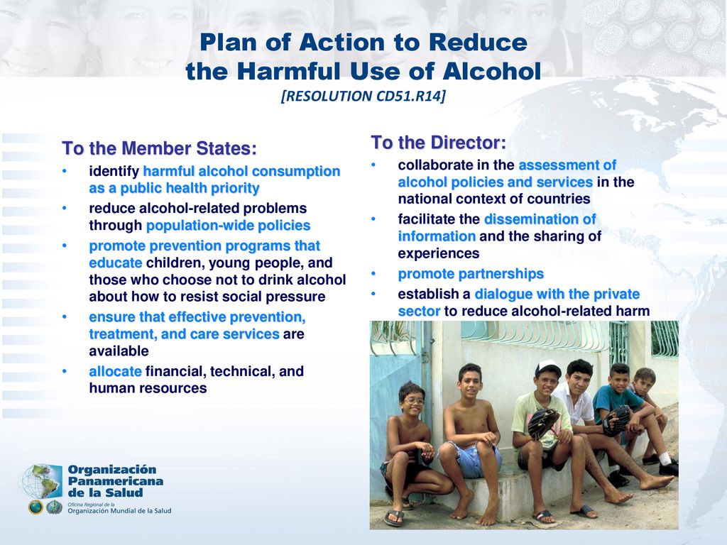 Plan of Action to Reduce the Harmful Use of Alcohol [RESOLUTION CD51