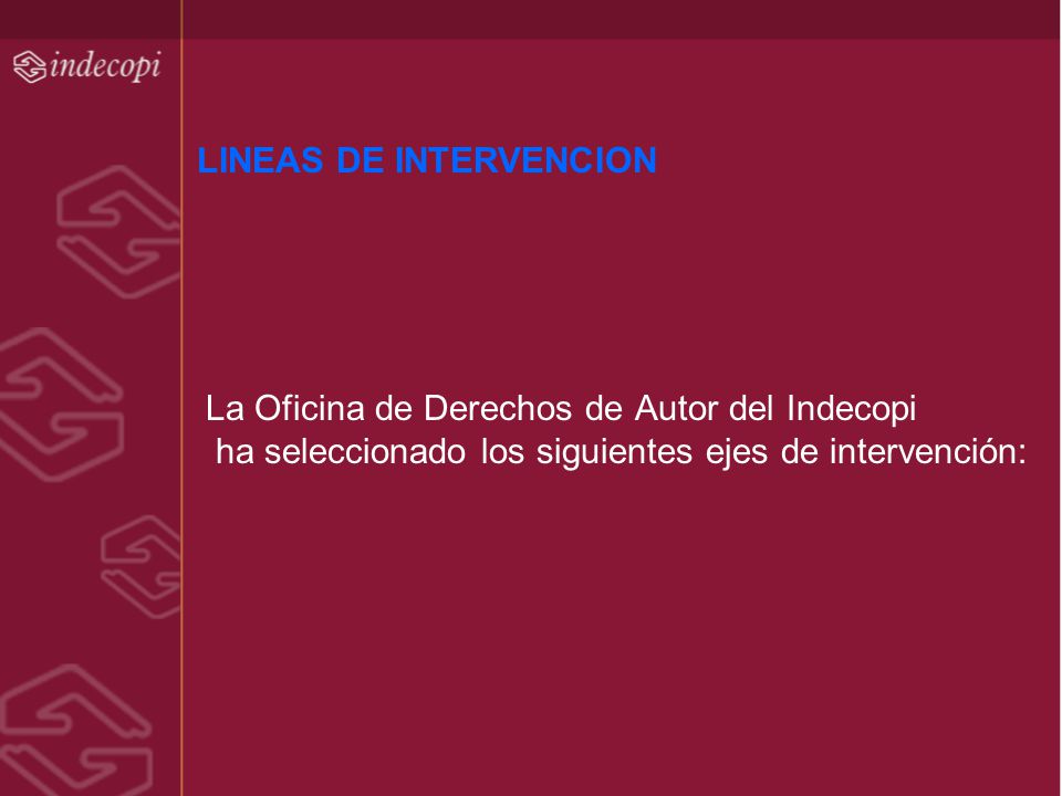 LINEAS DE INTERVENCION