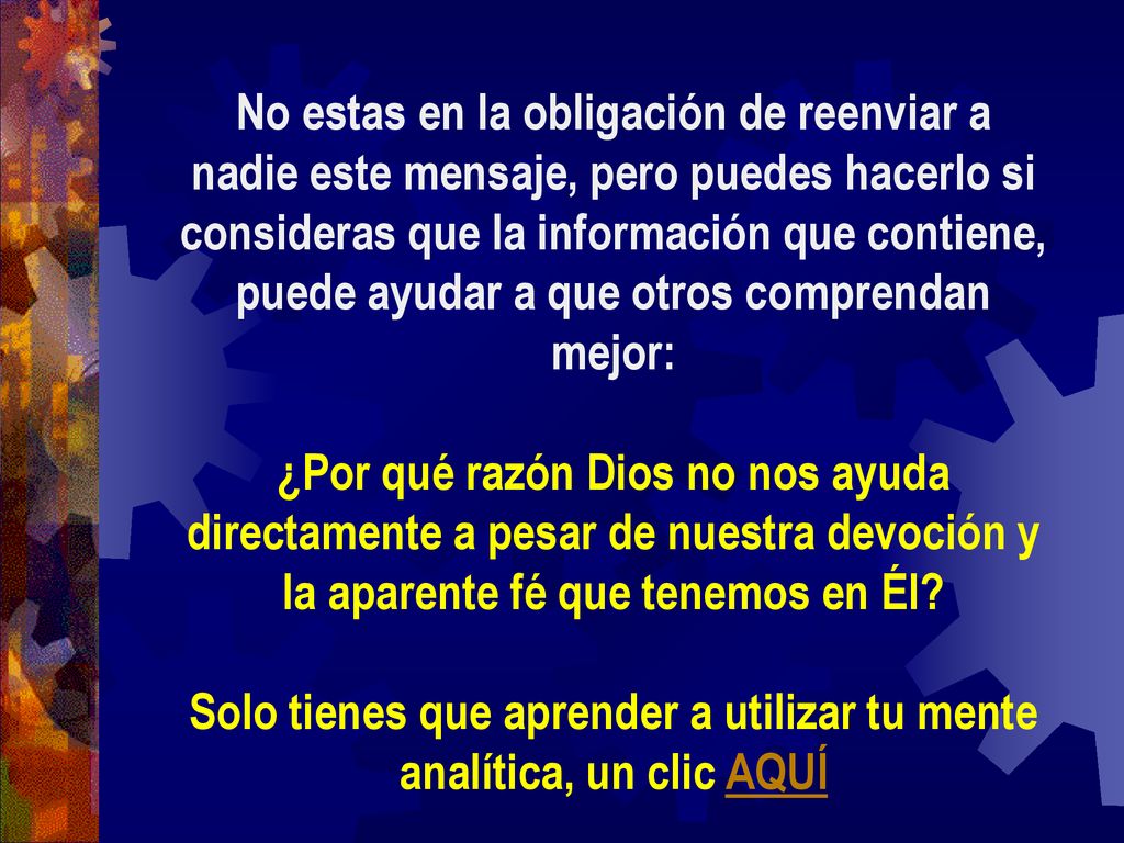 Solo tienes que aprender a utilizar tu mente analítica, un clic AQUÍ