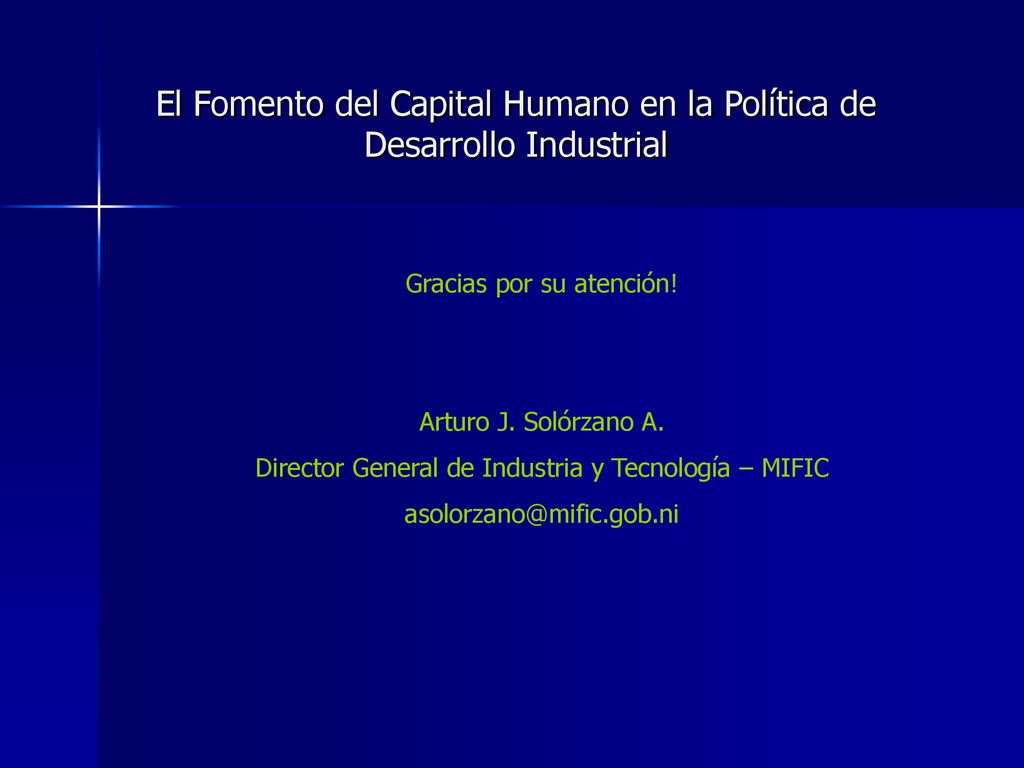 El Fomento del Capital Humano en la Política de Desarrollo Industrial